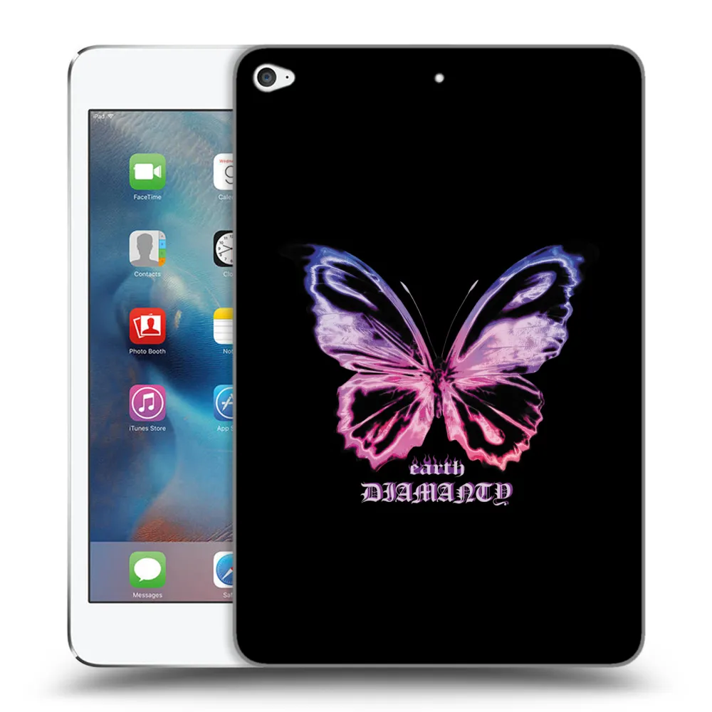 Picasee transparente Silikonhülle für Apple iPad mini 4 - Diamanty Purple
