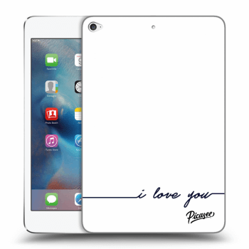 Picasee transparente Silikonhülle für Apple iPad mini 4 - I love you