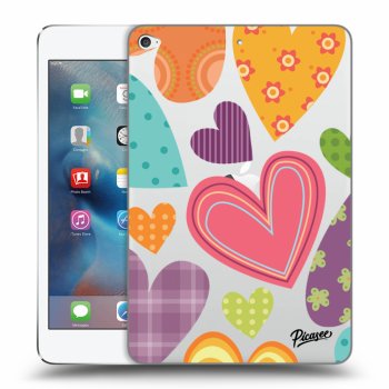 Picasee transparente Silikonhülle für Apple iPad mini 4 - Colored heart