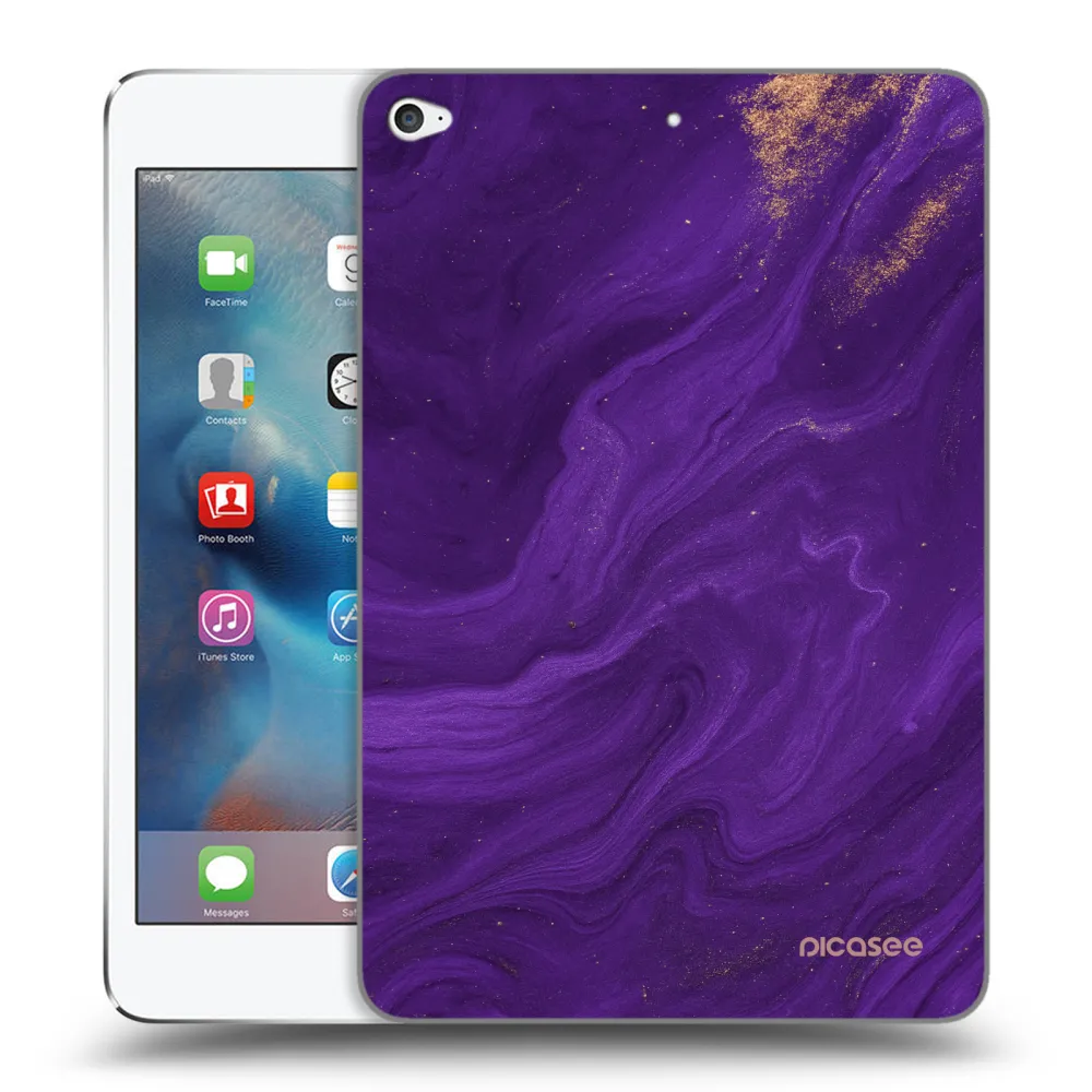 Picasee transparente Silikonhülle für Apple iPad mini 4 - Purple