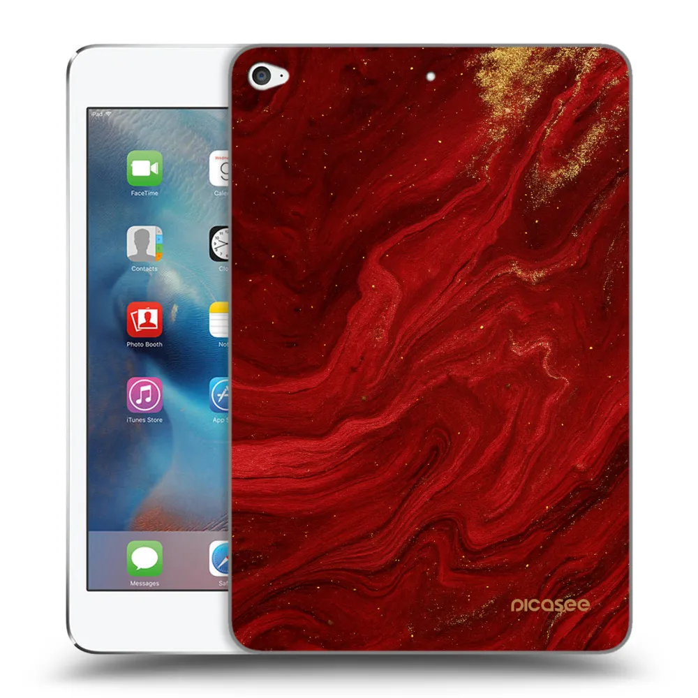 Picasee transparente Silikonhülle für Apple iPad mini 4 - Red