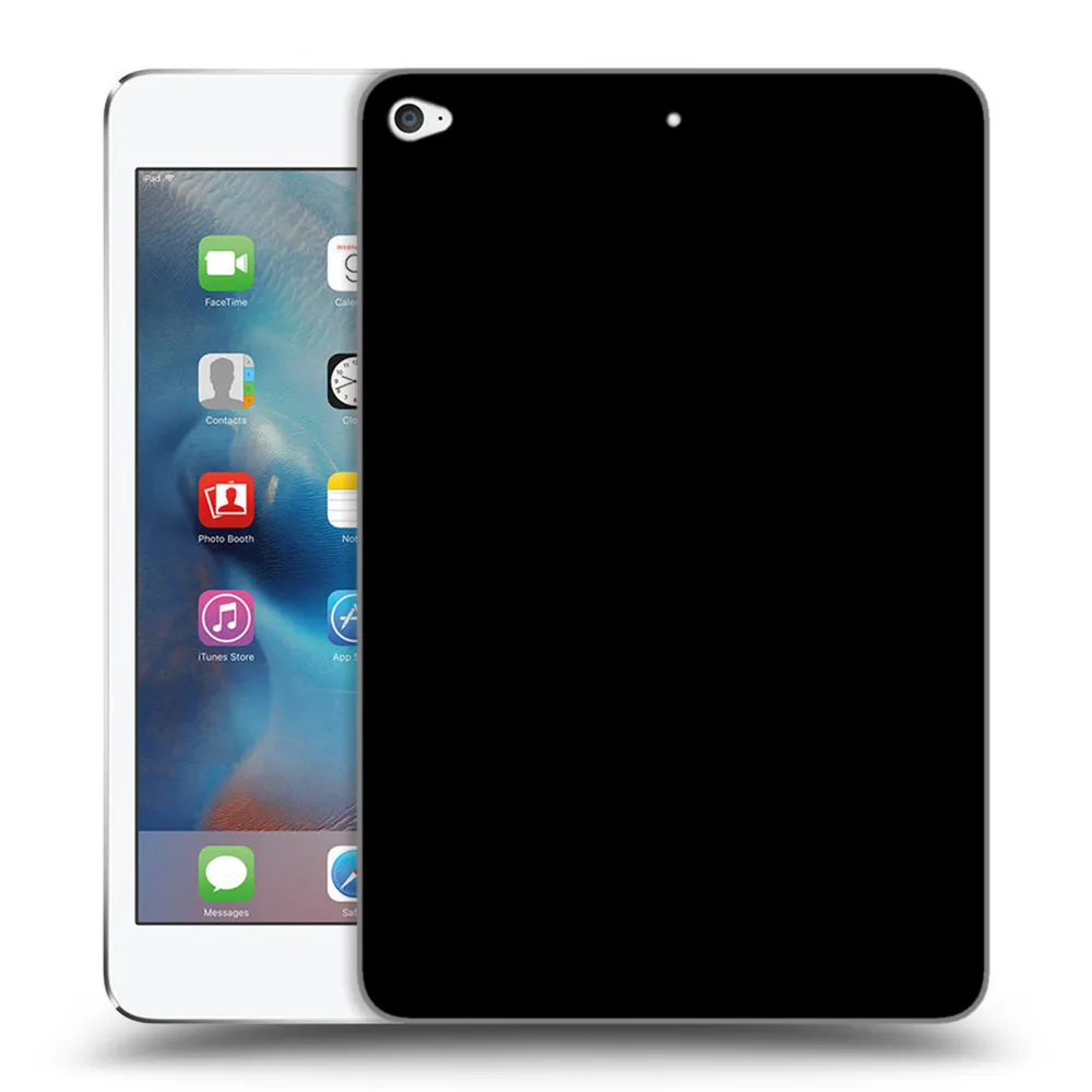 Picasee Schwarze Silikonhülle für Apple iPad mini 4 - Picasee - new logo - black