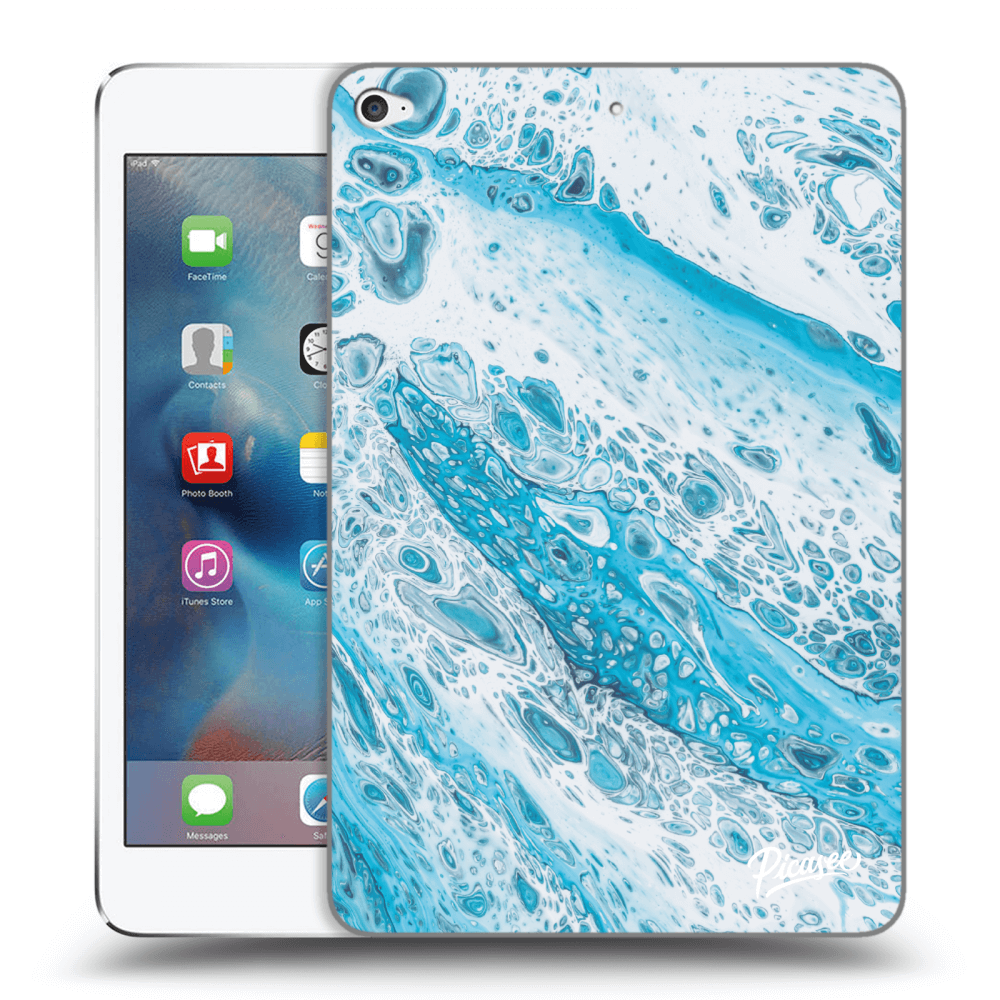 Picasee transparente Silikonhülle für Apple iPad mini 4 - Blue liquid