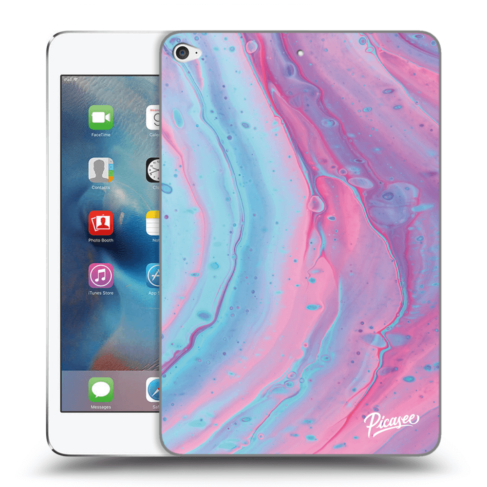 Picasee transparente Silikonhülle für Apple iPad mini 4 - Pink liquid
