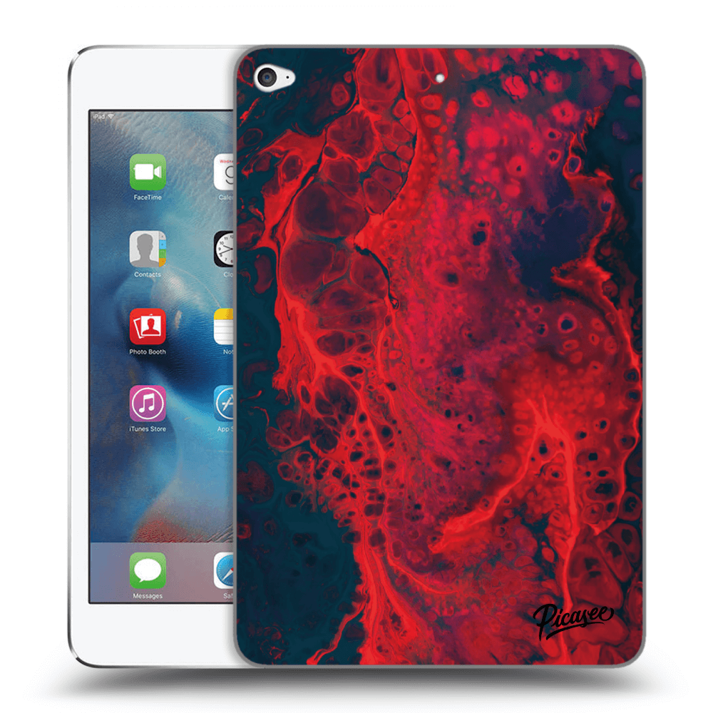 Picasee transparente Silikonhülle für Apple iPad mini 4 - Organic red