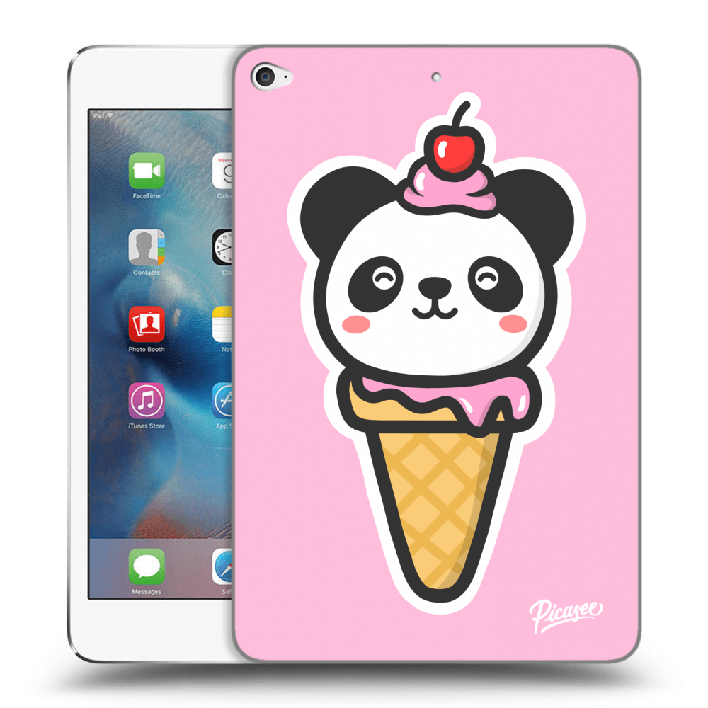 Picasee transparente Silikonhülle für Apple iPad mini 4 - Ice Cream Panda