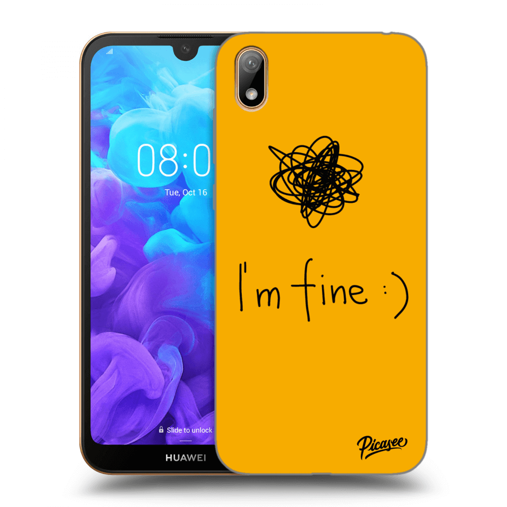 Picasee Huawei Y5 2019 Hülle - Transparentes Silikon - I am fine