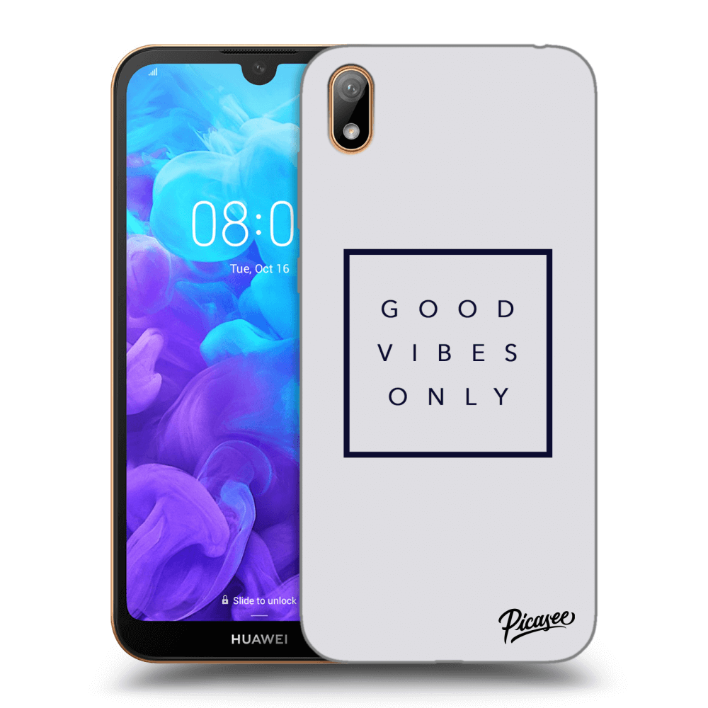 Picasee Huawei Y5 2019 Hülle - Transparentes Silikon - Good vibes only