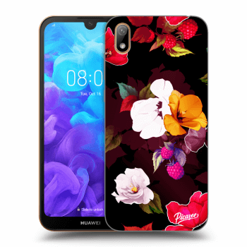 Picasee Huawei Y5 2019 Hülle - Schwarzes Silikon - Flowers and Berries