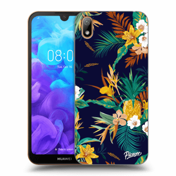 Picasee Huawei Y5 2019 Hülle - Schwarzes Silikon - Pineapple Color
