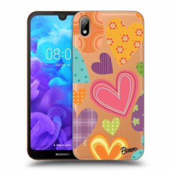 Picasee Huawei Y5 2019 Hülle - Transparentes Silikon - Colored heart