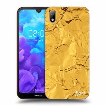 Picasee Huawei Y5 2019 Hülle - Schwarzes Silikon - Gold