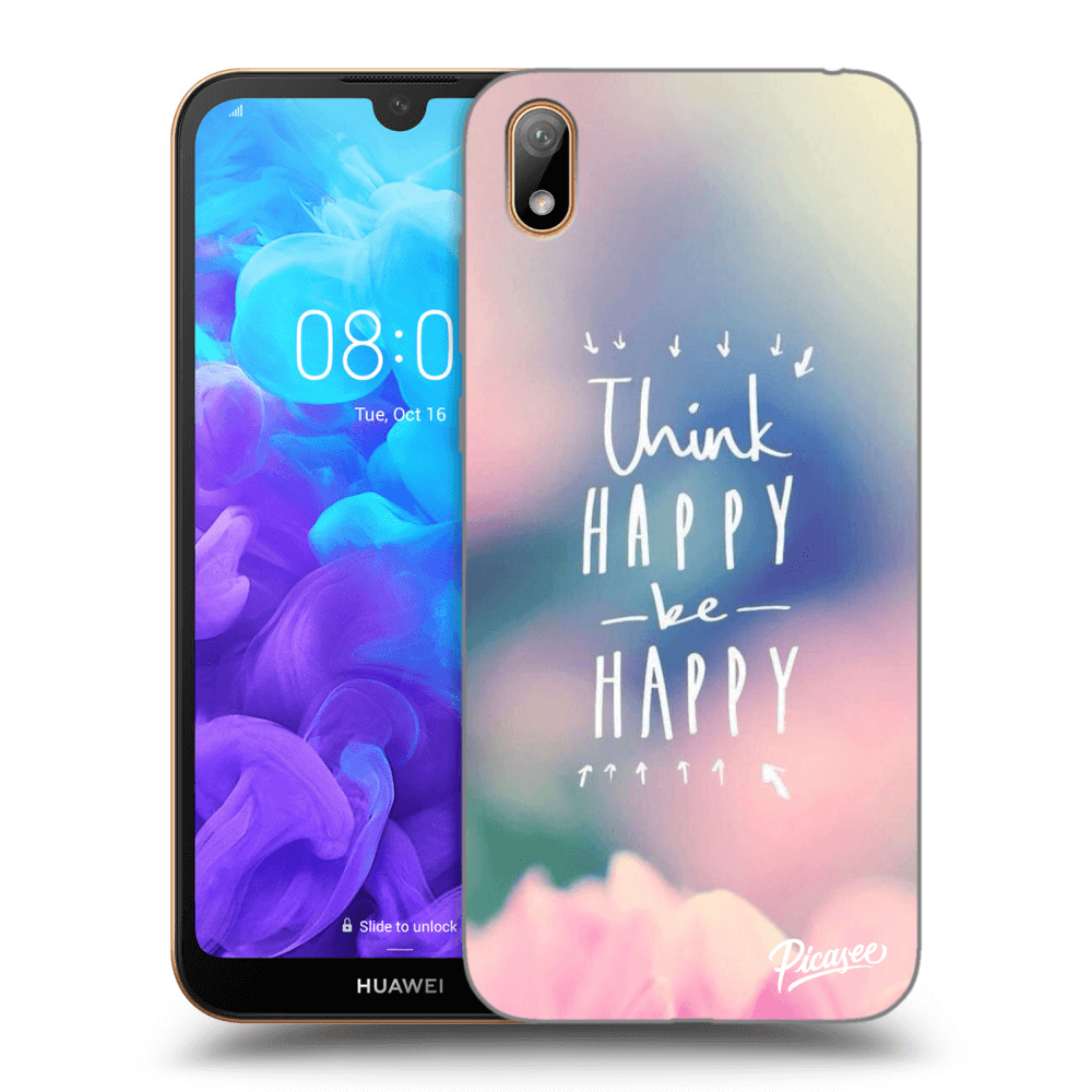 Picasee Huawei Y5 2019 Hülle - Transparentes Silikon - Think happy be happy