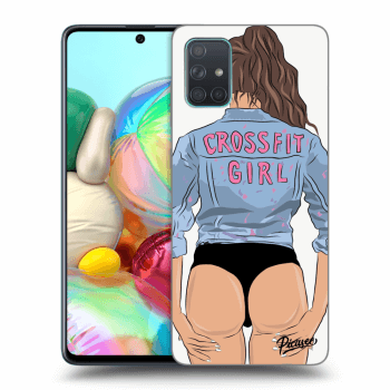 Picasee Samsung Galaxy A71 A715F Hülle - Transparentes Silikon - Crossfit girl - nickynellow