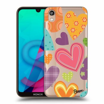 Picasee Honor 8S Hülle - Transparentes Silikon - Colored heart
