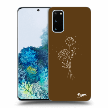 Hülle für Samsung Galaxy S20 G980F - Brown flowers