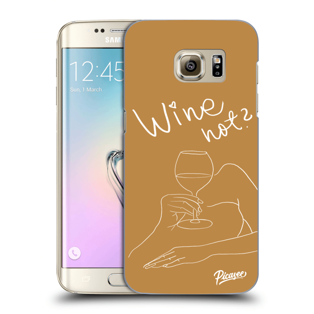 Picasee Samsung Galaxy S7 Edge G935F Hülle - Transparentes Silikon - Wine not