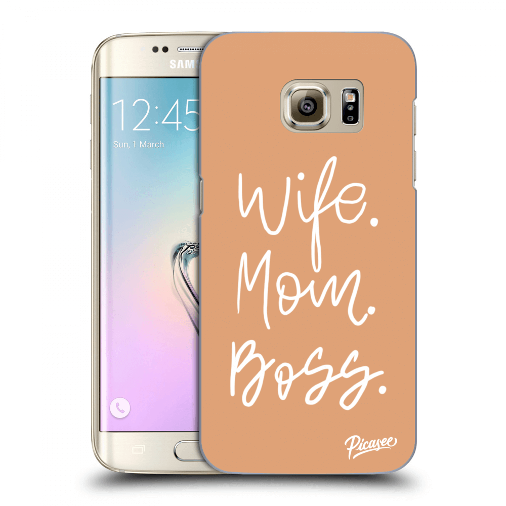 Picasee Samsung Galaxy S7 Edge G935F Hülle - Transparentes Silikon - Boss Mama