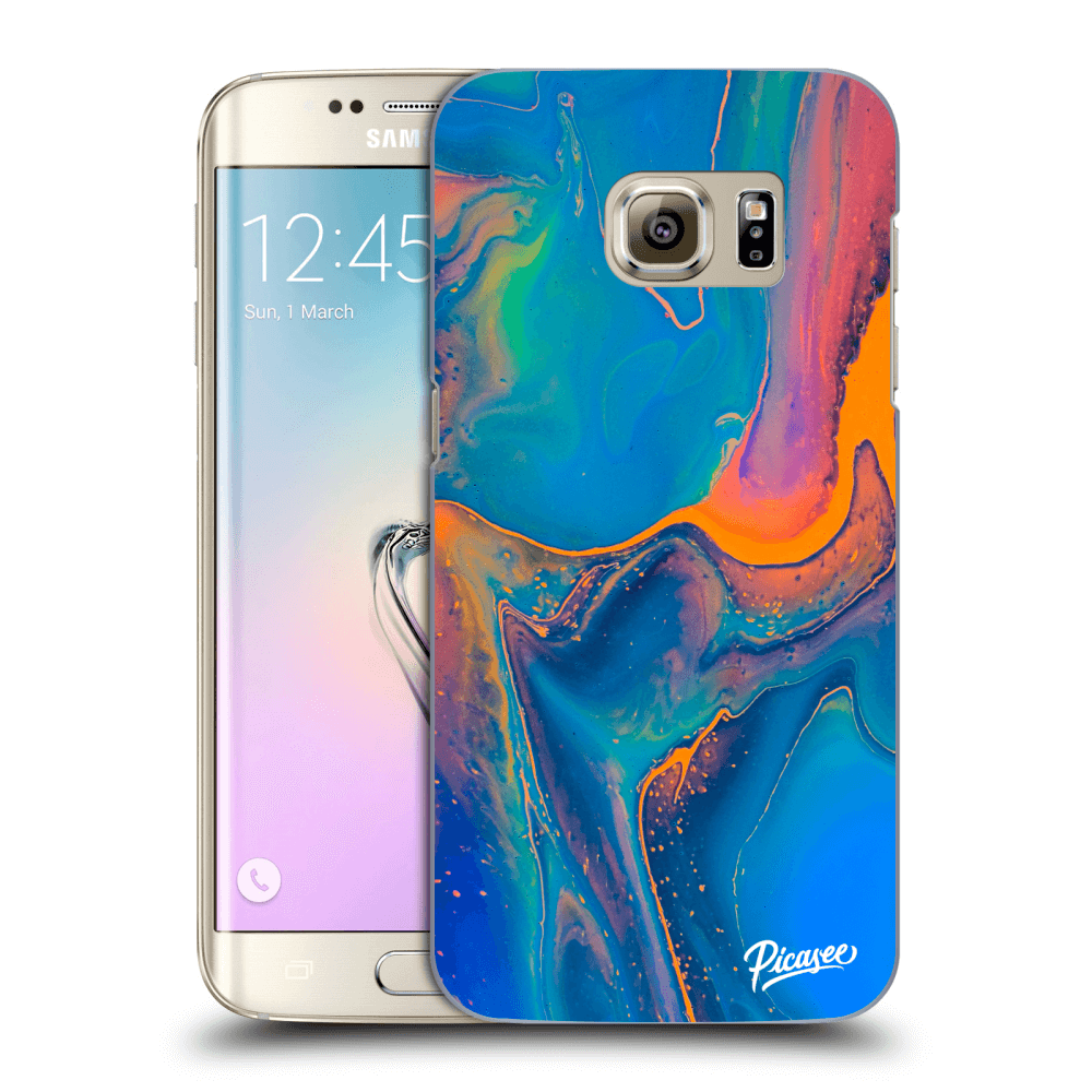 Picasee Samsung Galaxy S7 Edge G935F Hülle - Transparentes Silikon - Rainbow