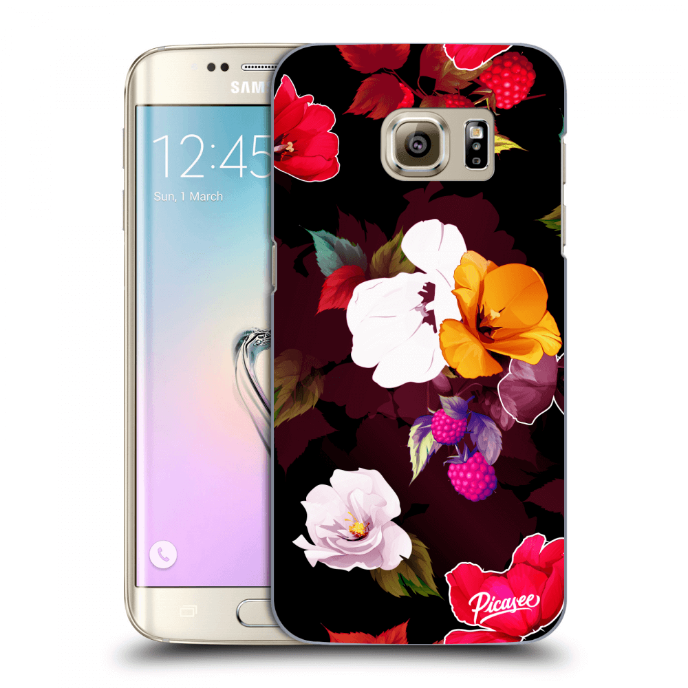 Picasee Samsung Galaxy S7 Edge G935F Hülle - Transparentes Silikon - Flowers and Berries