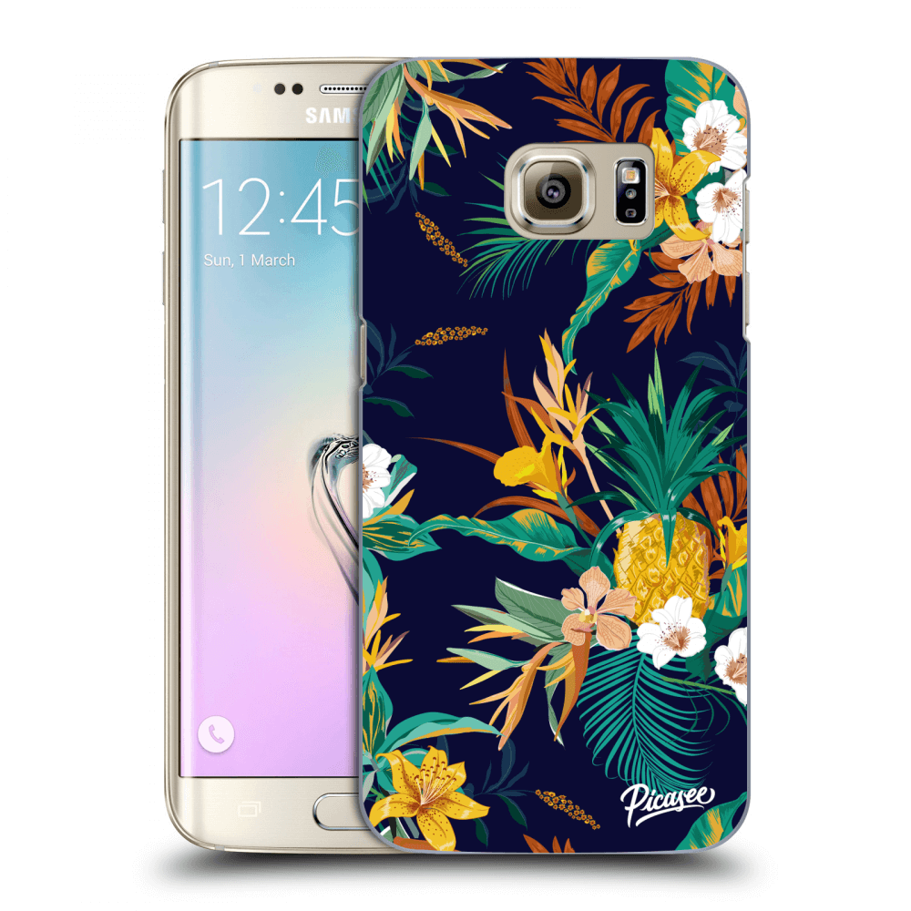 Picasee Samsung Galaxy S7 Edge G935F Hülle - Transparentes Silikon - Pineapple Color