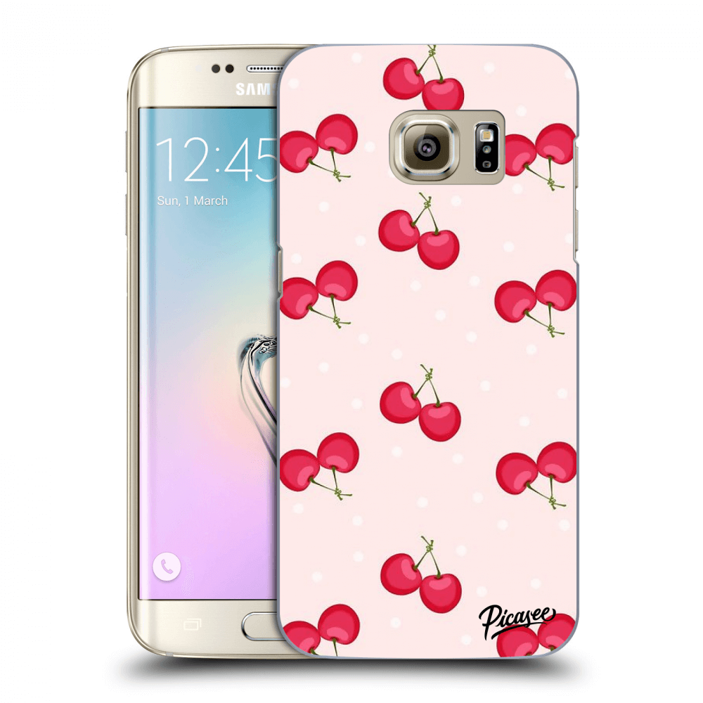 Picasee Samsung Galaxy S7 Edge G935F Hülle - Transparentes Silikon - Cherries