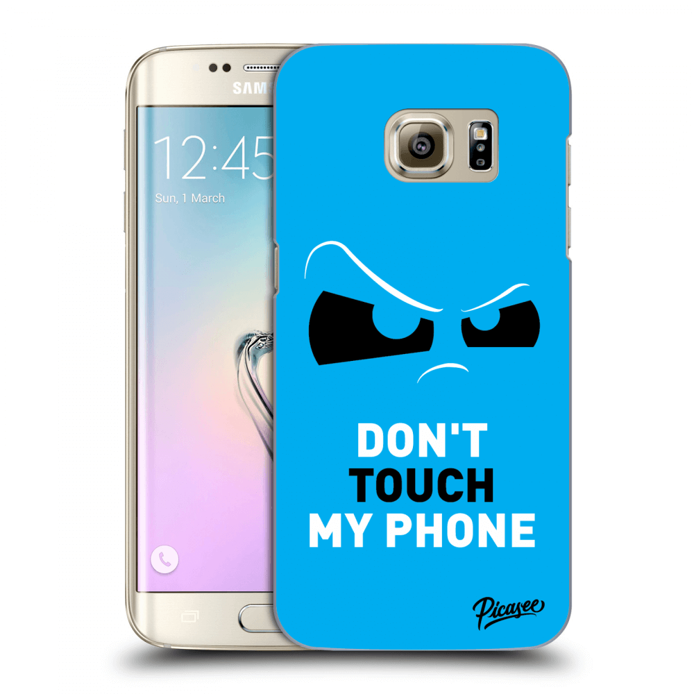 Picasee Samsung Galaxy S7 Edge G935F Hülle - Transparentes Silikon - Cloudy Eye - Blue