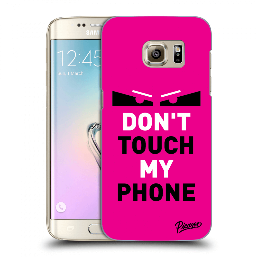 Picasee Samsung Galaxy S7 Edge G935F Hülle - Transparentes Silikon - Shadow Eye - Pink