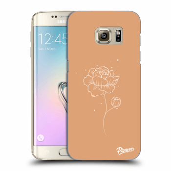 Picasee Samsung Galaxy S7 Edge G935F Hülle - Transparentes Silikon - Peonies