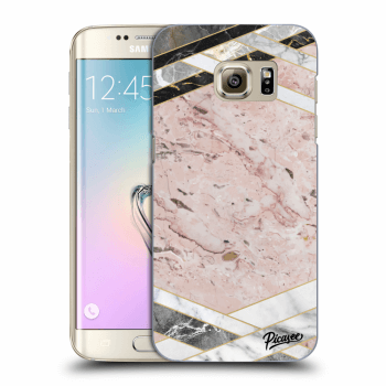 Hülle für Samsung Galaxy S7 Edge G935F - Pink geometry