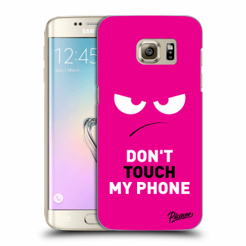 Hülle für Samsung Galaxy S7 Edge G935F - Angry Eyes - Pink