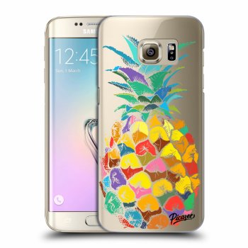 Picasee Samsung Galaxy S7 Edge G935F Hülle - Transparentes Silikon - Pineapple
