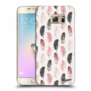 Picasee Samsung Galaxy S7 Edge G935F Hülle - Transparentes Silikon - Feather 2