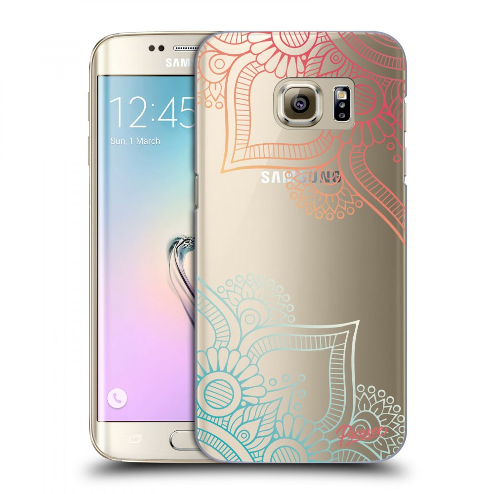 Picasee Samsung Galaxy S7 Edge G935F Hülle - Transparentes Silikon - Flowers pattern