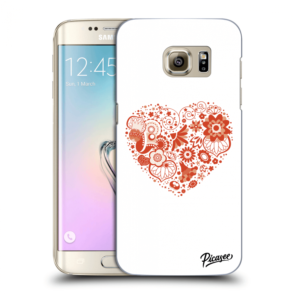 Picasee Samsung Galaxy S7 Edge G935F Hülle - Transparentes Silikon - Big heart