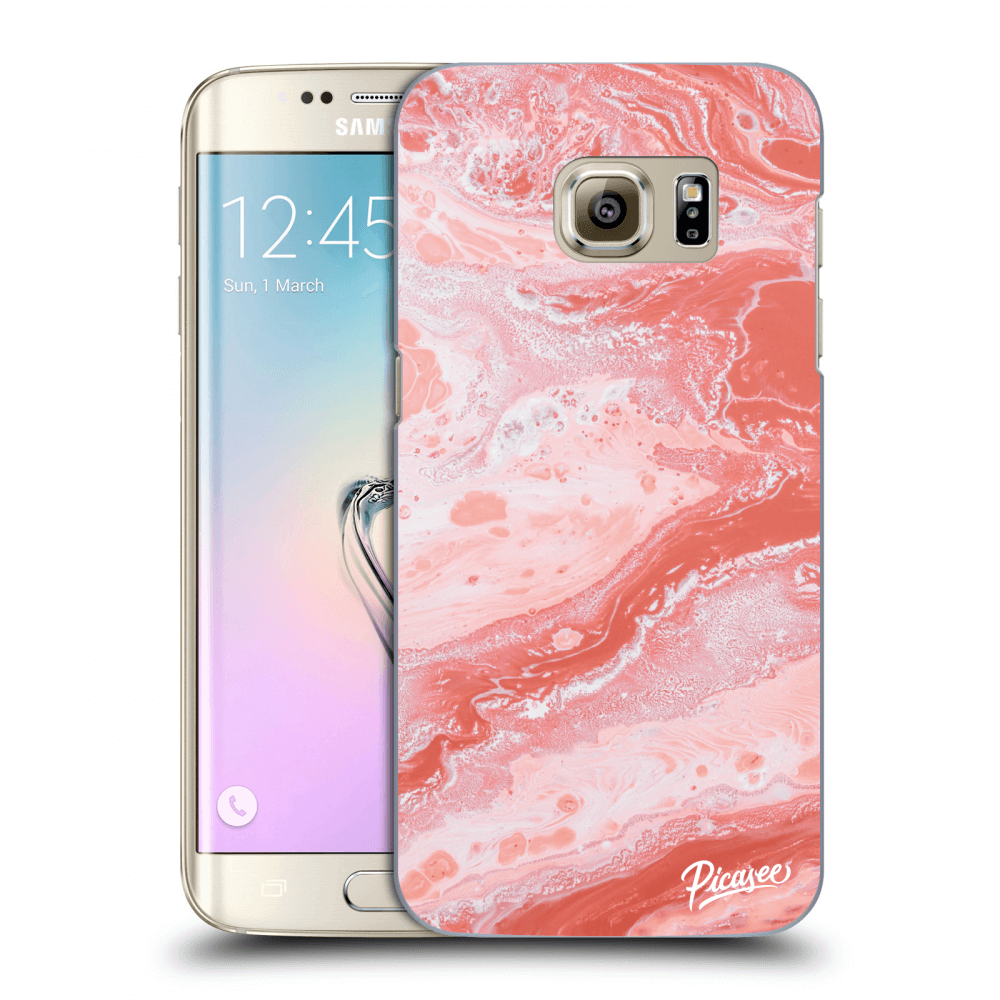 Picasee Samsung Galaxy S7 Edge G935F Hülle - Transparentes Silikon - Red liquid