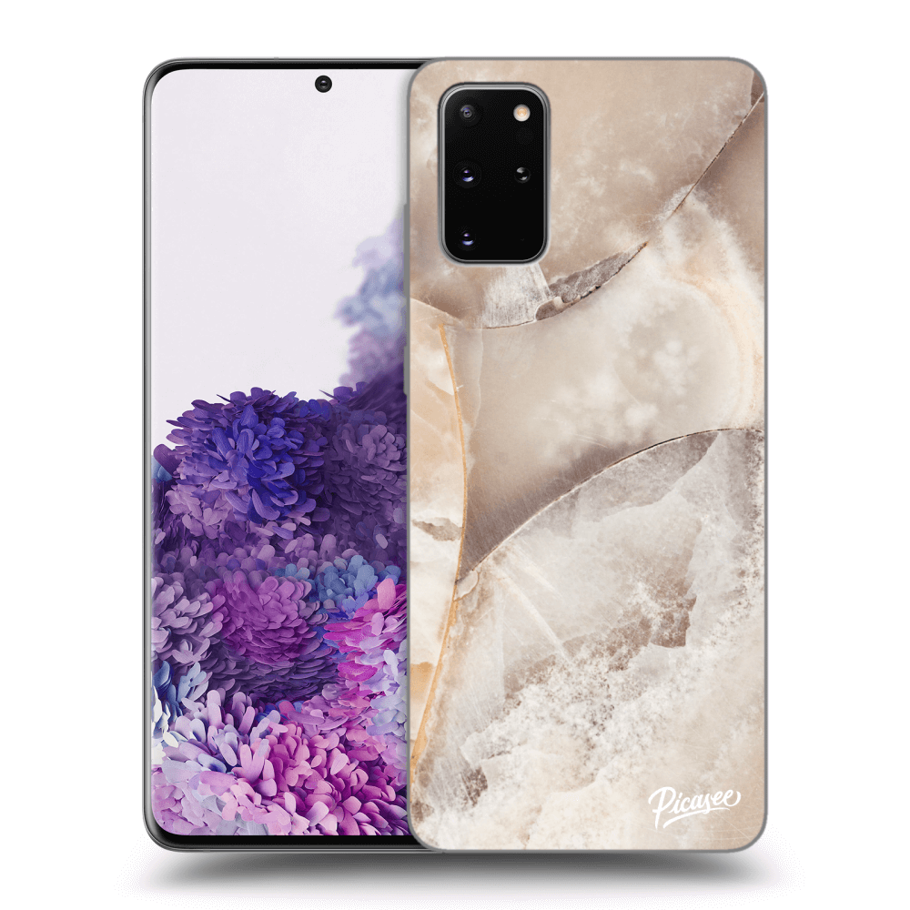 Picasee Samsung Galaxy S20+ G985F Hülle - Transparentes Silikon - Cream marble