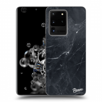 Picasee Samsung Galaxy S20 Ultra 5G G988F Hülle - Transparentes Silikon - Black marble