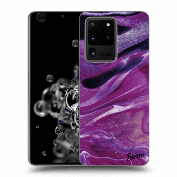 Hülle für Samsung Galaxy S20 Ultra 5G G988F - Purple glitter