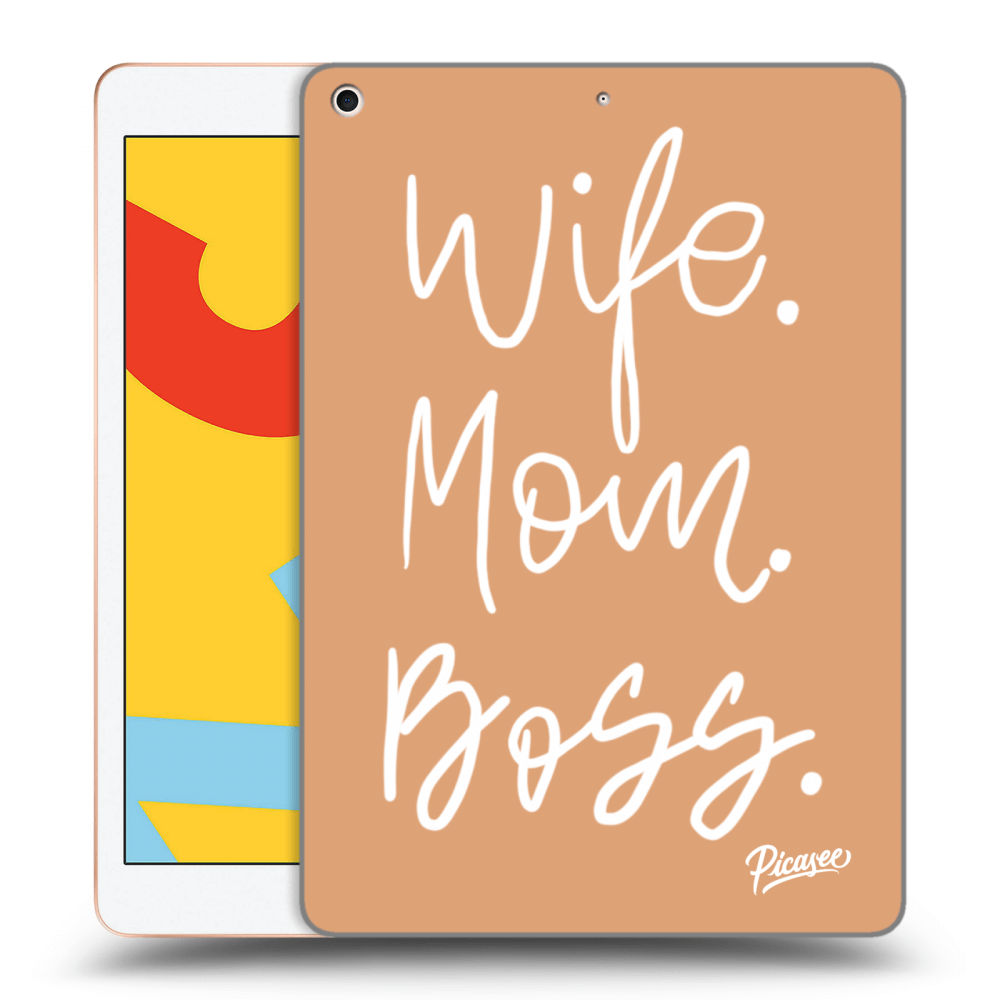 Picasee transparente Silikonhülle für Apple iPad 10.2" 2019 (7. gen) - Boss Mama