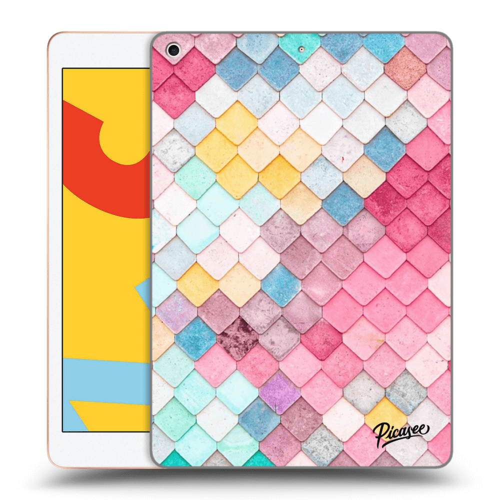 Picasee Schwarze Silikonhülle für Apple iPad 10.2" 2019 (7. gen) - Colorful roof