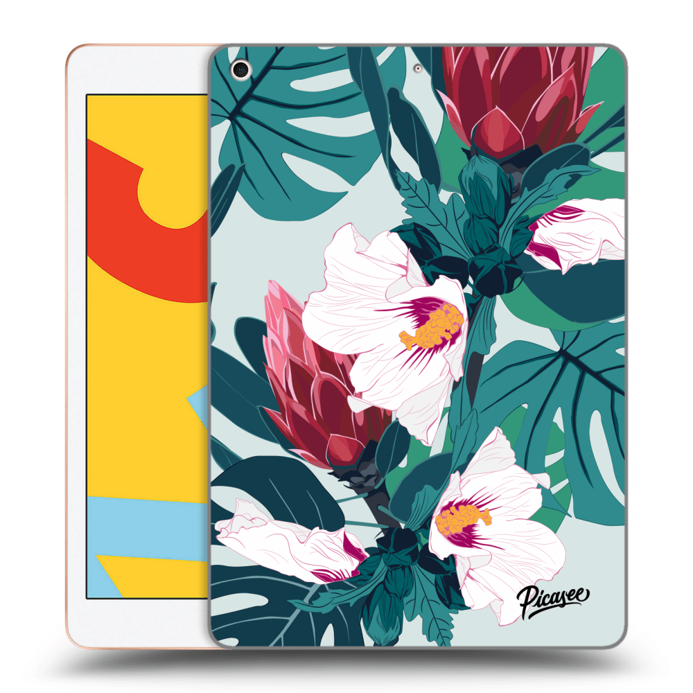 Picasee transparente Silikonhülle für Apple iPad 10.2" 2019 (7. gen) - Rhododendron
