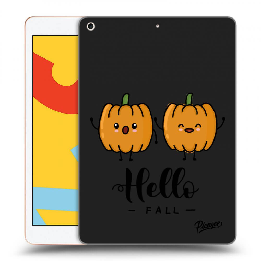 Picasee Schwarze Silikonhülle für Apple iPad 10.2" 2019 (7. gen) - Hallo Fall