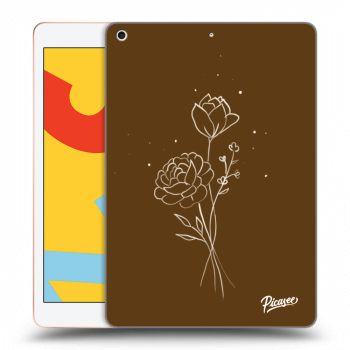 Hülle für Apple iPad 10.2" 2019 (7. gen) - Brown flowers