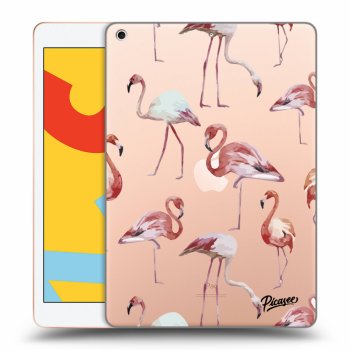 Picasee transparente Silikonhülle für Apple iPad 10.2" 2019 (7. gen) - Flamingos
