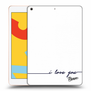 Picasee transparente Silikonhülle für Apple iPad 10.2" 2019 (7. gen) - I love you