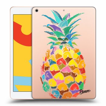 Picasee transparente Silikonhülle für Apple iPad 10.2" 2019 (7. gen) - Pineapple