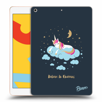Picasee transparente Silikonhülle für Apple iPad 10.2" 2019 (7. gen) - Believe In Unicorns