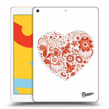 Picasee transparente Silikonhülle für Apple iPad 10.2" 2019 (7. gen) - Big heart
