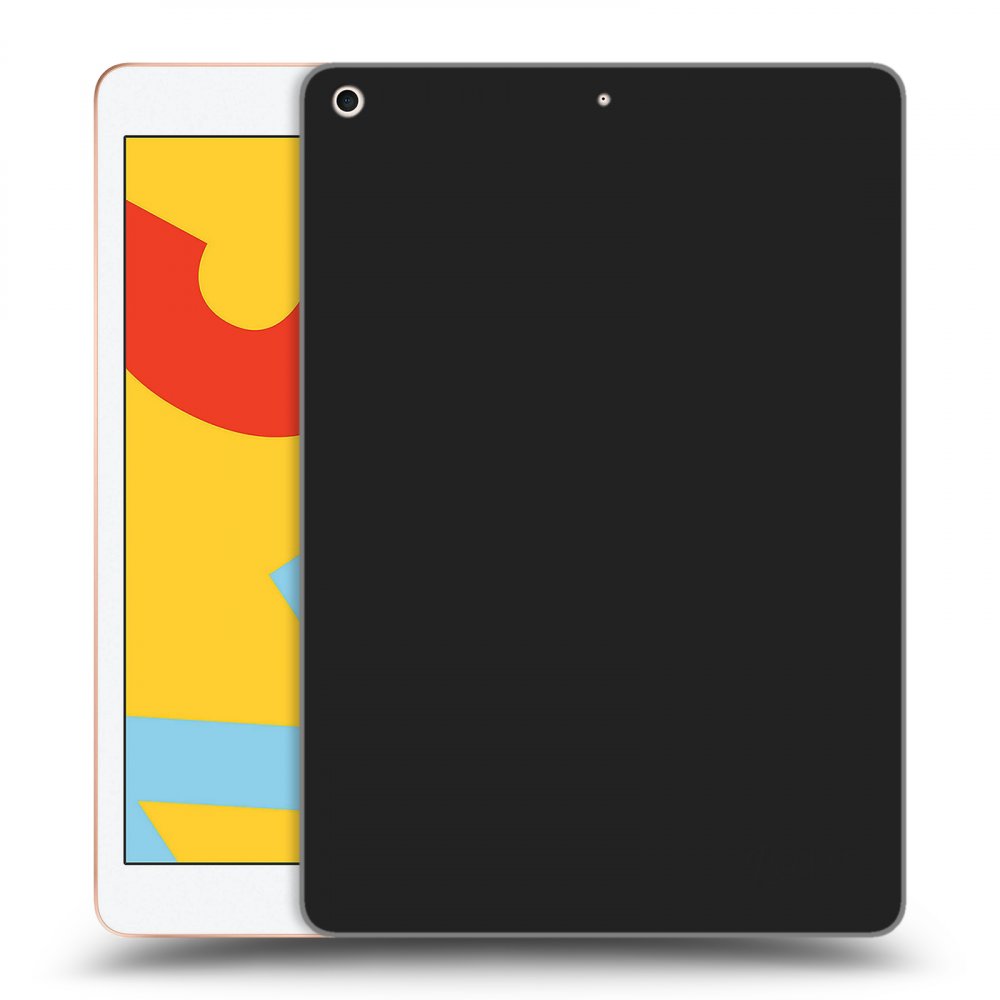Picasee Schwarze Silikonhülle für Apple iPad 10.2" 2019 (7. gen) - Clear